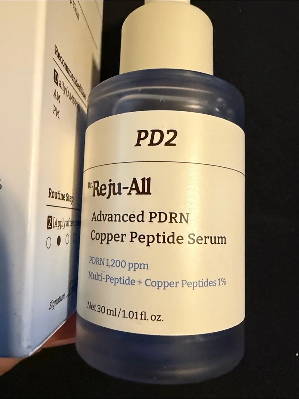 Advanced PDRN Copper Peptide Serum — White and Blue